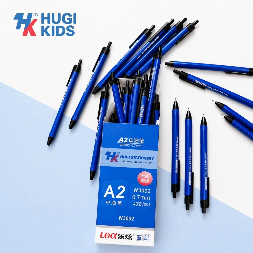 Hộp 40 Bút Gel Bấm LEX A2 & AODEMEI 6119 Ngòi 0.7mm – Mực Đậm, Nét Đều, Viết Êm
