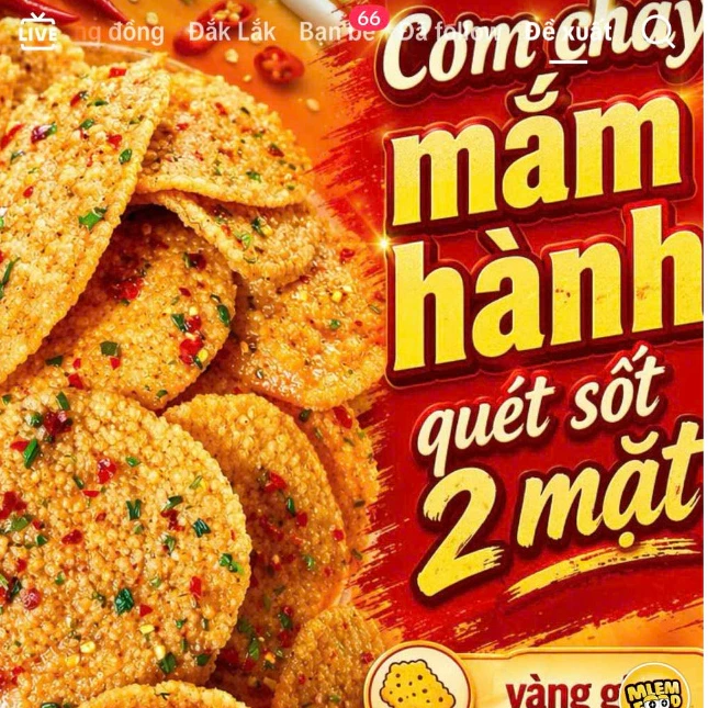 (12 túi mỗi túi 3 miếng) Cơm cháy mắm hành được QUÉT SỐT CẢ 2 MẶT đậm vị mắm hành ớt