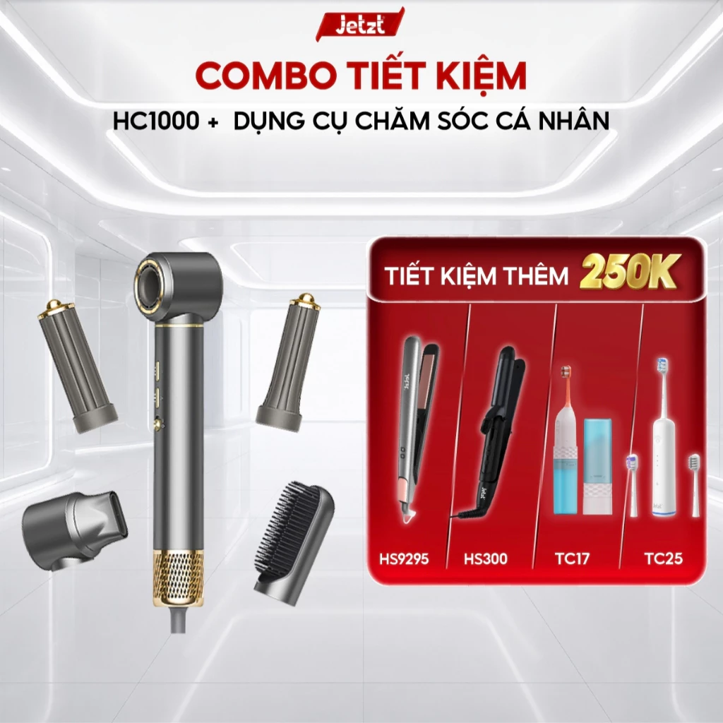 Combo làm đẹp trọn bộ Jetzt HC1000 – Tạo kiểu tóc & chăm sóc cá nhân mỗi ngày