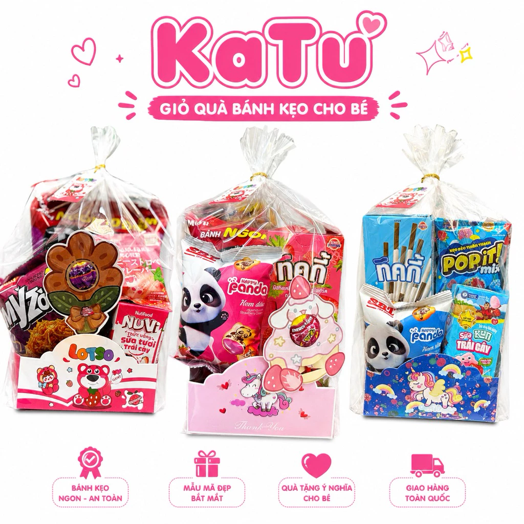 Combo 10 túi kính + đế chia quà Size lớn đựng bánh quy cho bé ngày Trung Thu, 1/6 Túi chia quà tặng kèm Tag + kẽm