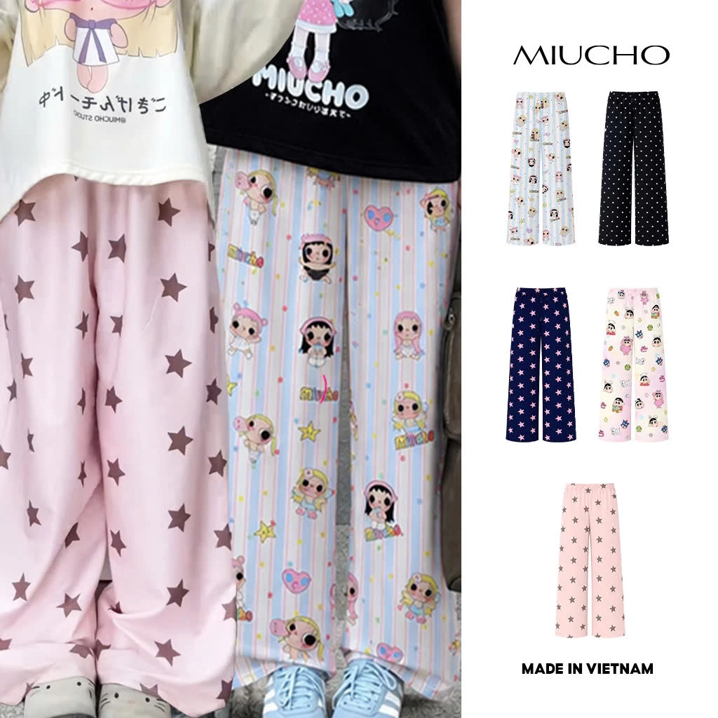 Quần dài nữ ống rộng hot trend dễ phối đồ lụa cloudsilk thoáng mát BST Miucho