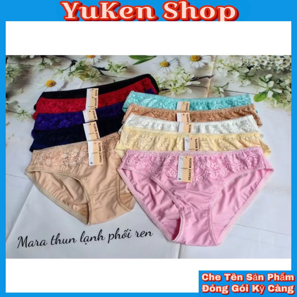 💖Quần Lót Nữ Thun Lạnh MaRa Phối Ren💖Phối Ren Siêu Mát Siêu Chất Cho Nàng Đủ Size