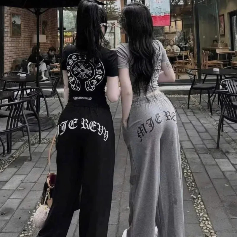 Set Bộ Nữ MIC REVY Áo Thun BODY Ôm Tay Ngắn Quần Suông Ống Rộng Cạp Chun Form Đẹp Y2K Streetwear Hàn Quốc Hot Trend