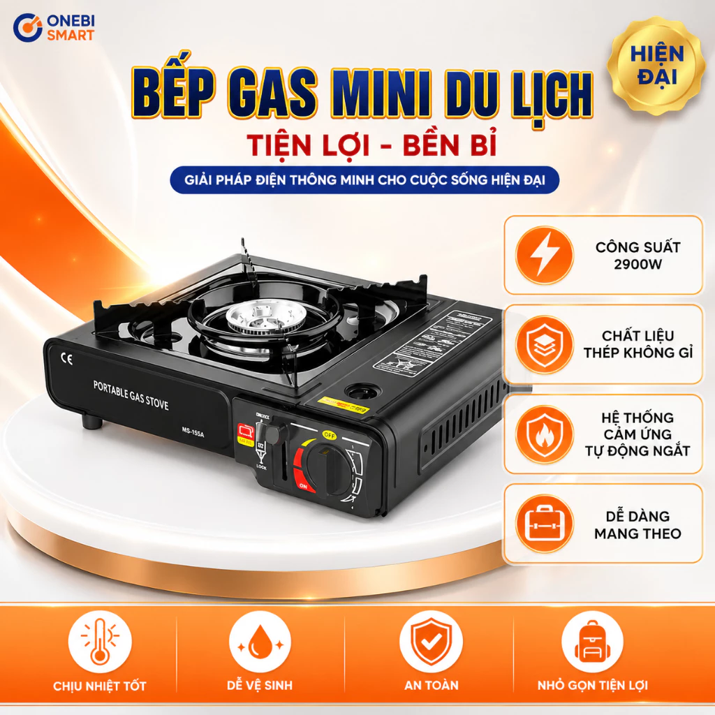 Bếp Ga Mini Du Lịch Chịu Nhiệt Độ Cao, Bếp Gas Chống Cháy Nổ Phù Hợp Với Nấu Ăn Dã Ngoại Ngoài Trời