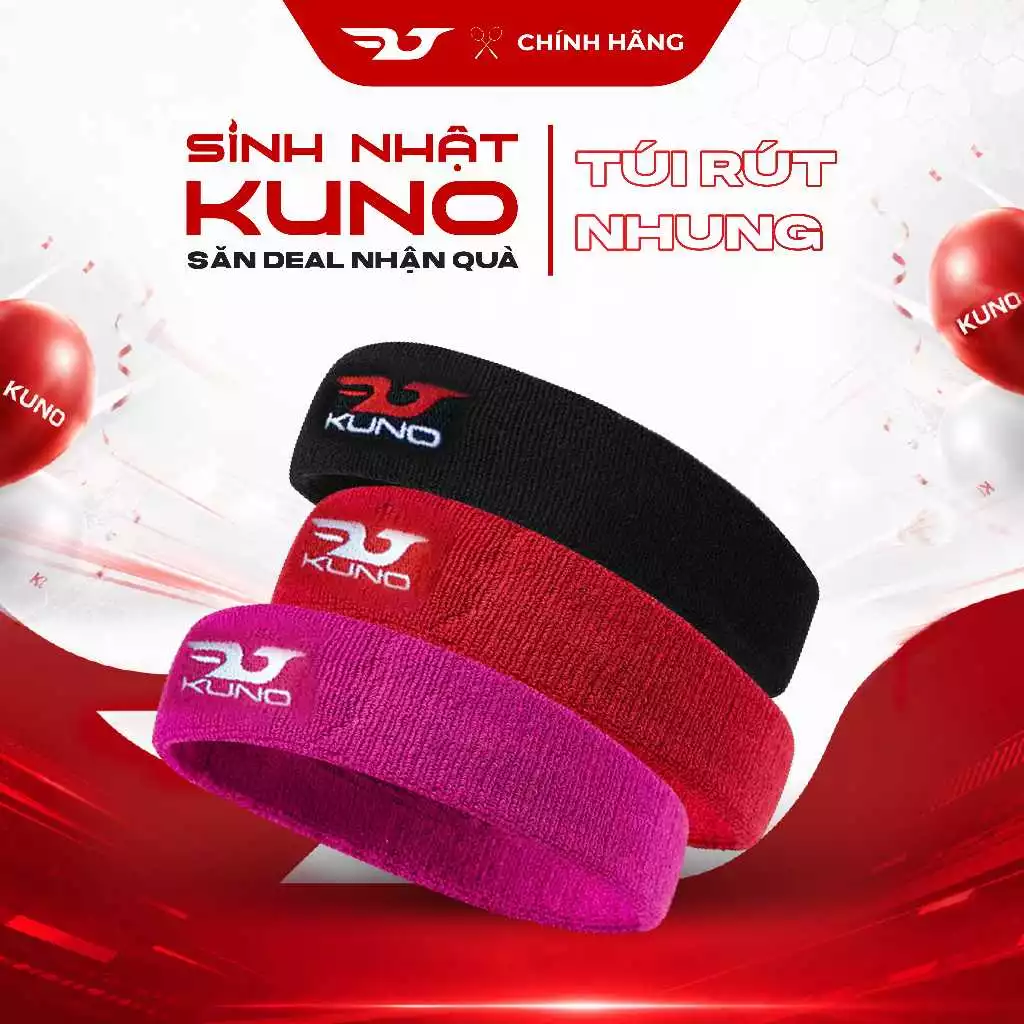 Băng Đô Thể Thao KUNO BDT001 Chất Liệu Cotton Nam Nữ Băng Đô Đeo Trán Thấm Hút Mồ Hôi