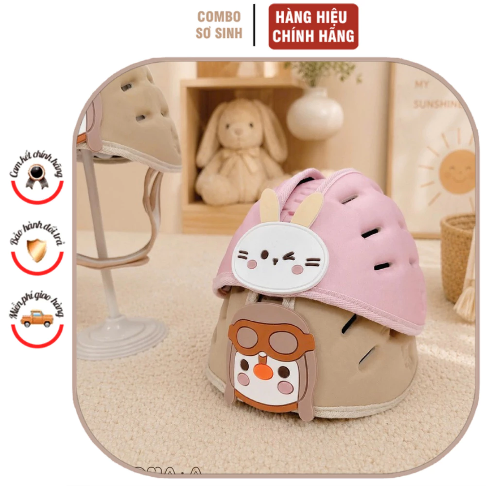 Mũ bảo hộ cho bé Monona kèm kính chắn-chất liệu mềm mại, thoáng khí phù hợp cho trẻ ở giai đoạn tập đi, tập đứng, tập bò