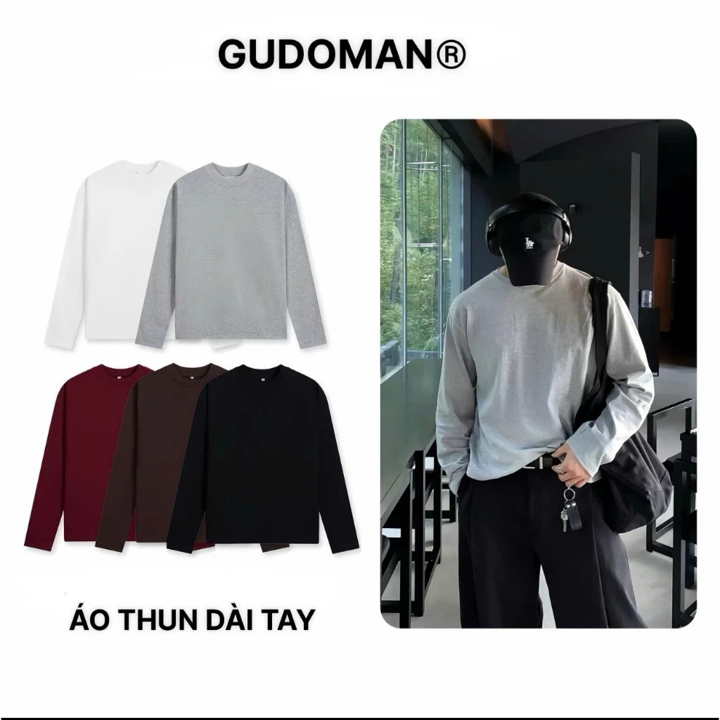 Áo Thun Dài Tay Nam Nữ Unisex Chất Liệu Cotton 2 Chiều Mềm Mịn Basic Dễ Phối Đồ AD001