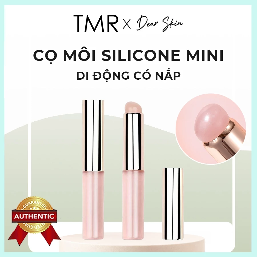 Cọ Môi Mini Đầu Silicone Có Nắp TMR – Tán Son, Viền Môi Chính Xác