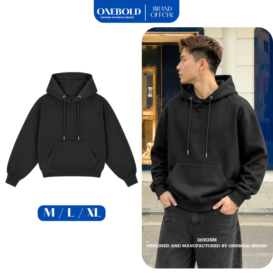 Áo Khoác HOODIE Brand ONEBOLD Cotton 365gsm, Áo Khoác BOXY Nỉ Bông Form Rộng Cho Nam Nữ Unisex