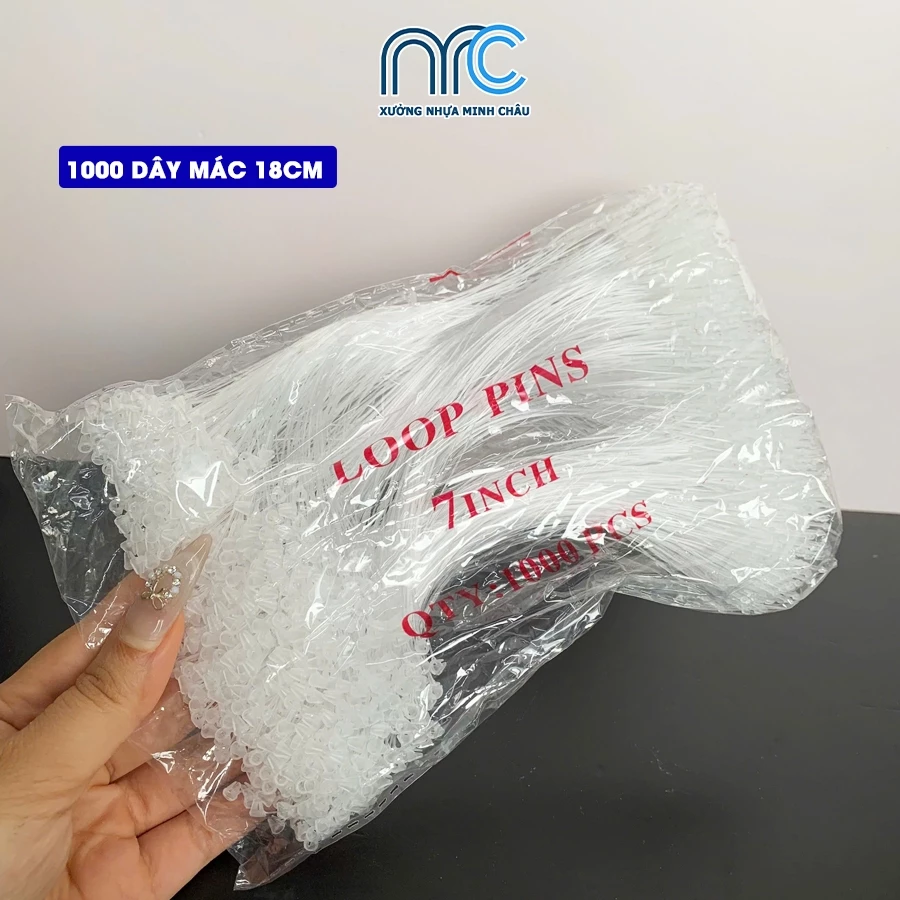 Ti Xỏ, Ti Xỏ Mác Quần Áo, 1000 Sợi Dây Nhựa Xâu Mác Quần Áo - Hàng Đẹp Loại 1