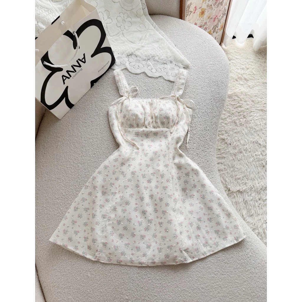 Đầm Kiểu Nữ Hoa Nhí Trắng ANNA - Mariko Dress