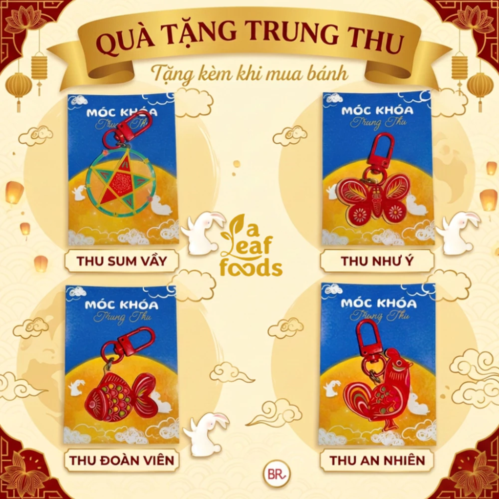 Quà Tặng Kèm - Móc Khóa Trung Thu May Mắn A Leaf Food (Mẫu Ngẫu Nhiên)