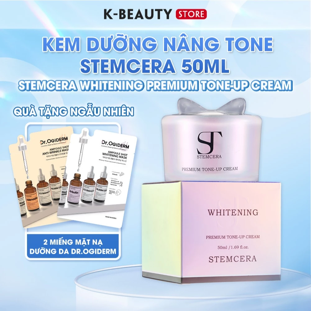 Kem Dưỡng Ẩm Nâng Tone Da Stemcera, Kem Lười Make Up Giúp Dưỡng Ẩm, Nâng Tone Tự Nhiên, Che Khuyết Điểm Trên Da 50ml