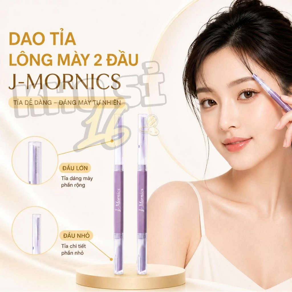 [MUA 1 TẶNG 3] Dao Tỉa Lông Mày 2 Đầu J-Mornics, Lưỡi Mỏng Không Gỉ, Tiện Lợi, Dễ Tạo Dáng_khosi16