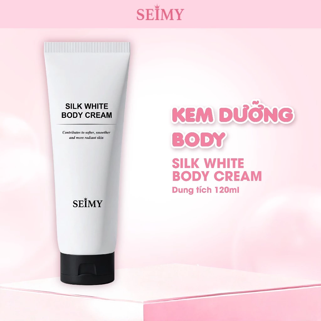 Kem Dưỡng Body Seimy Silk White Body Cream - Giúp Dưỡng Ẩm Góp Phần Cho Làn Da Mềm Mại Sáng Mịn 120ml