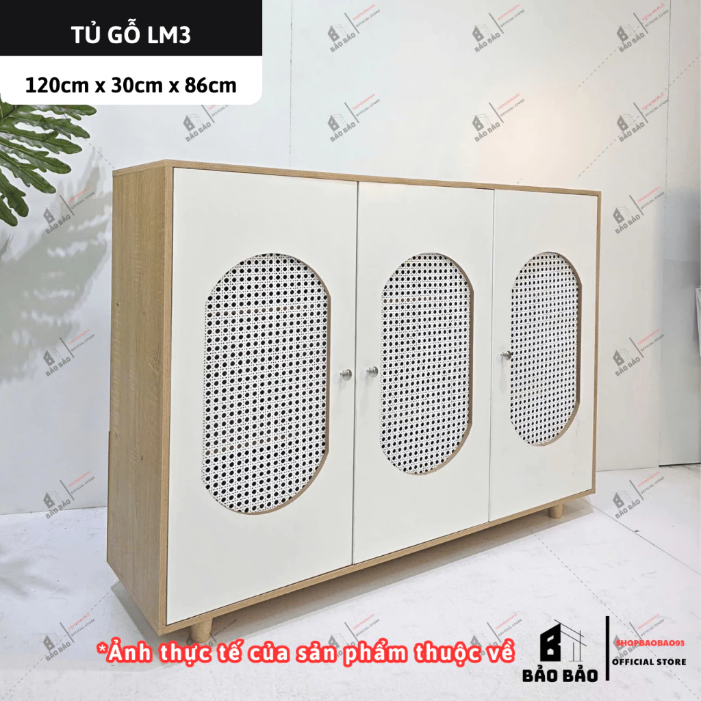 Tủ quần áo chất liệu gỗ MDF đa năng phong cách hiện đại - LM3