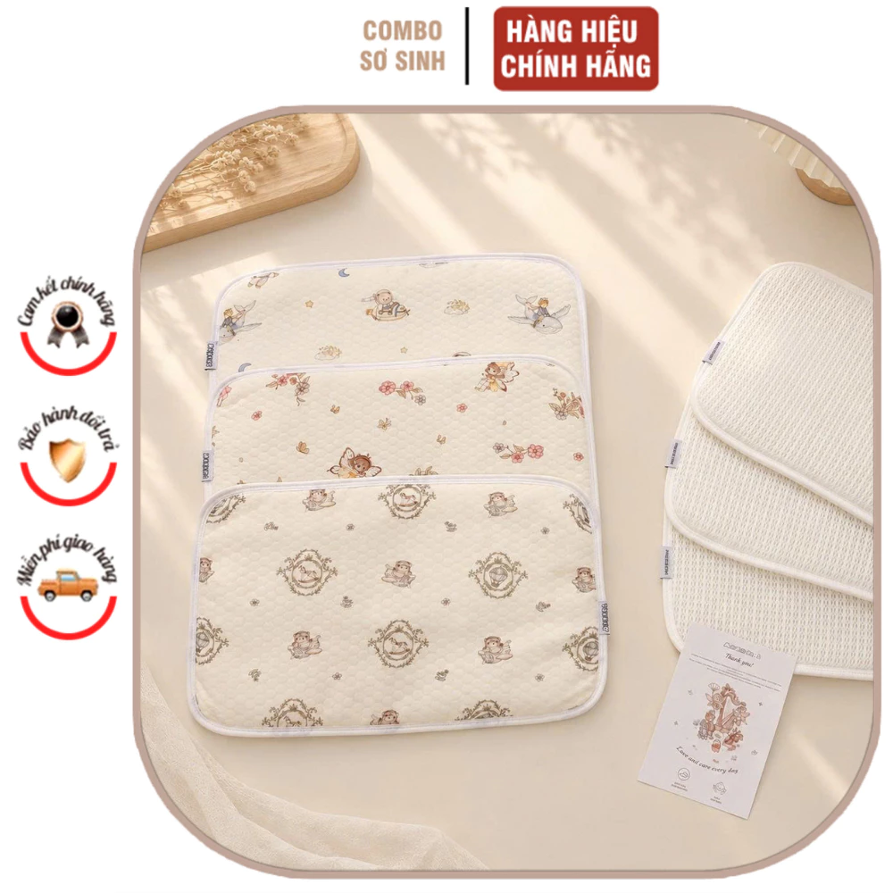 Gối airmesh cotton waffle mềm mại thoáng khí, mềm mại, êm ái cho giấc ngủ của bé.
