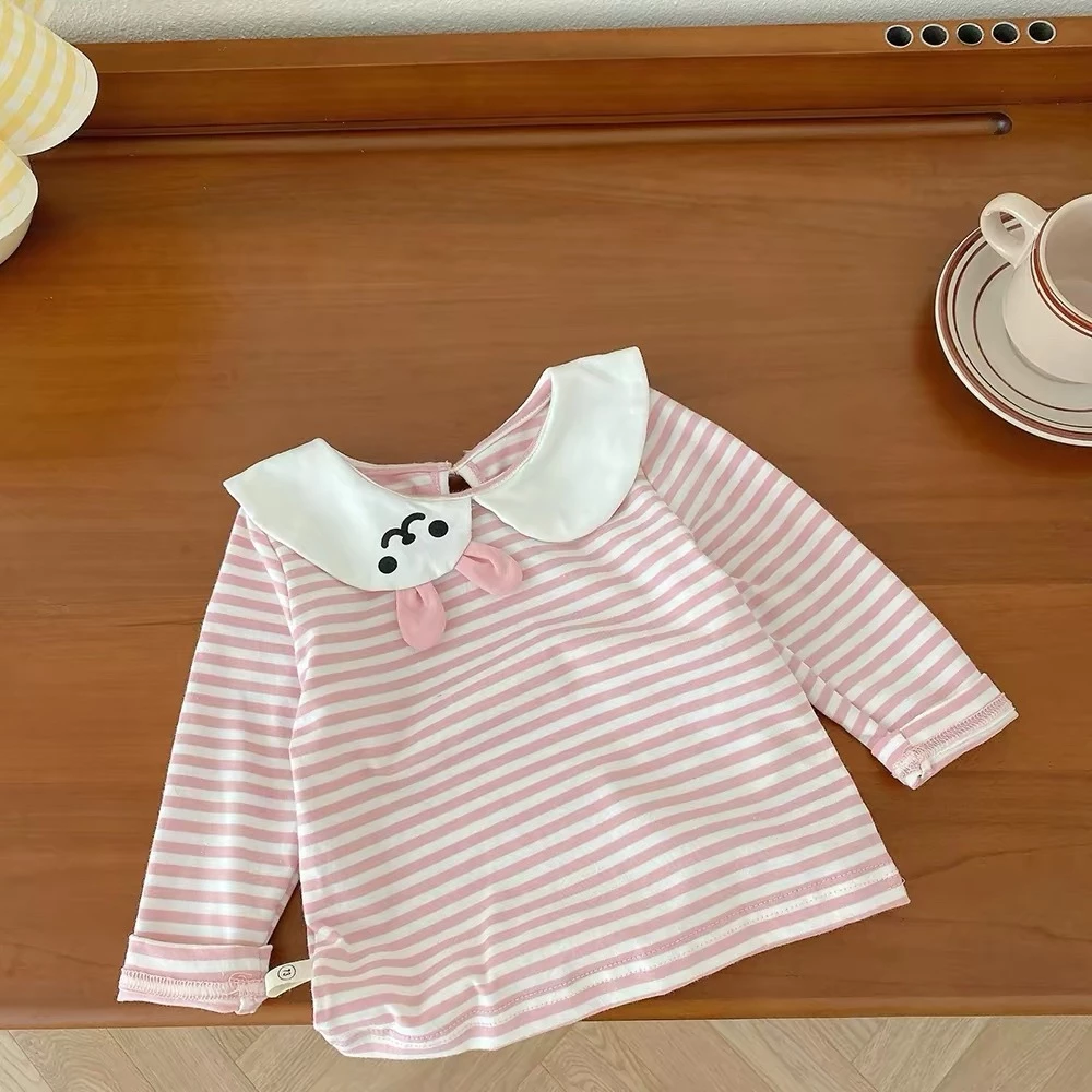 Áo tay dài cổ sen hình con vật dễ thương cho bé, áo dài tay thu đông H2T baby kids - T22