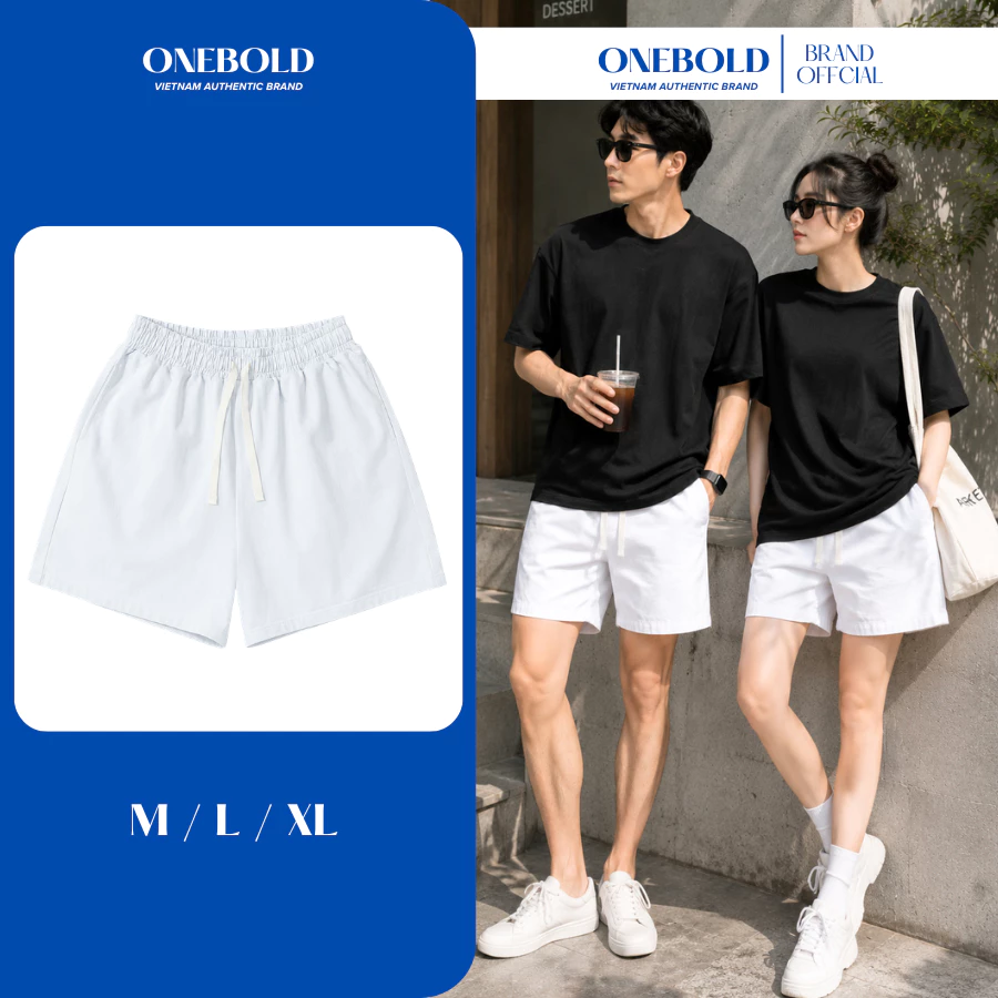 Quần Short Nam Kaki ONEBOLD, Quần Ngắn Nam Thiết Kế Lưng Thun Co Giãn Thoải Mái Trẻ Trung Basic