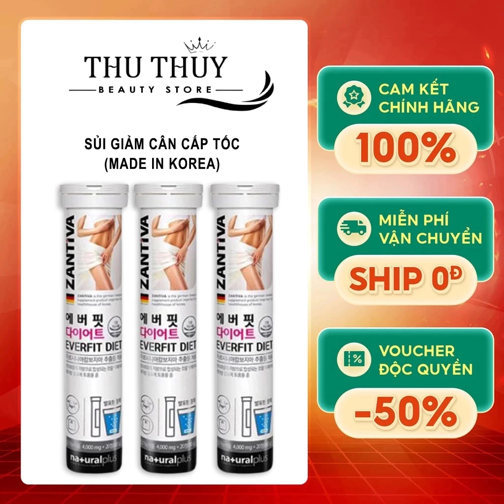 Viên sủi Hàn Quốc Zantiva Chanh Vàng Hỗ Trợ Đẹp Da Ống 20 Viên
