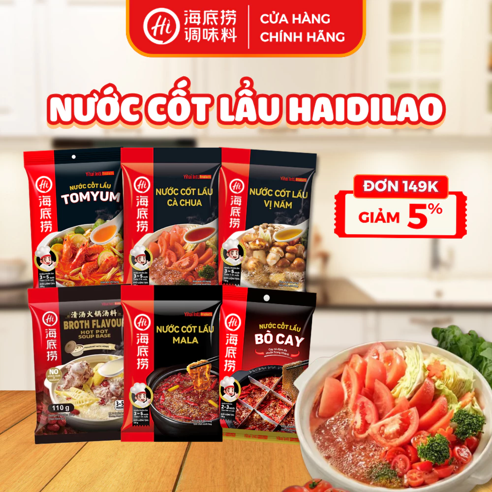 Nước Cốt Lẩu Haidilao Chuẩn Vị Trung Hoa, Đậm Vị, Thơm Ngon
