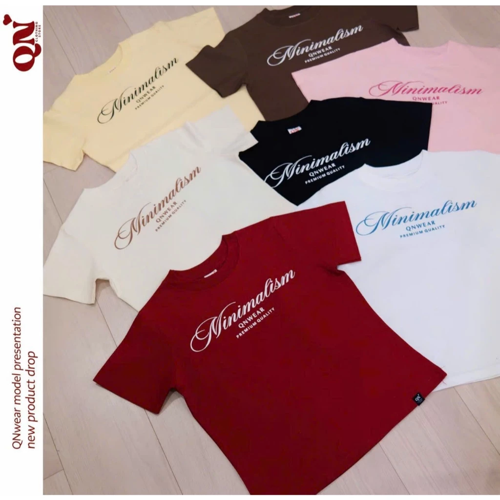 Áo Thun Baby Tee Form Vừa Minimalism vải thun Cotton Premium 250gsm In Chữ Basic Phong Cách Hàn Quốc