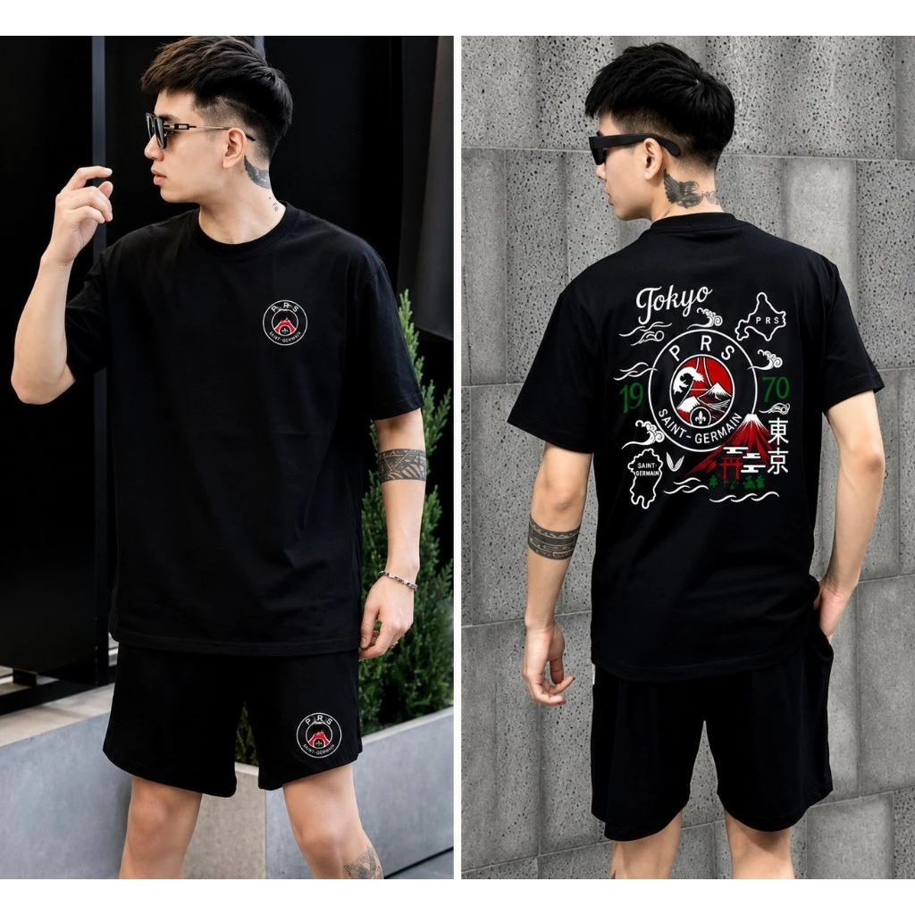 Bộ Phông Hè Nam Nữ Họa Tiết ToKyo in 5D sắc nét Hottrend 2026 - Chất liệu cotton mềm mại, thoáng mát
