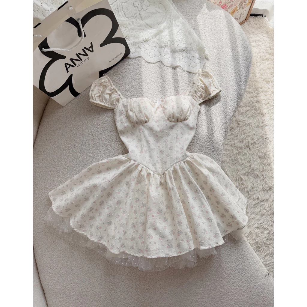 Đầm Kiểu Nữ Hoa Nhí Xoè ANNA - Candi Dress