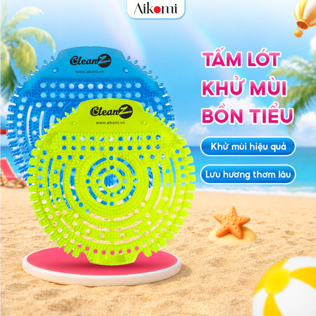 Tấm Lót Bồn Tiểu Nam Đứng, Tấm Lót Khử Mùi Bồn Cầu CleanZ - Khử mùi bồn tiểu, lọc rác, chống tắc nghẽn