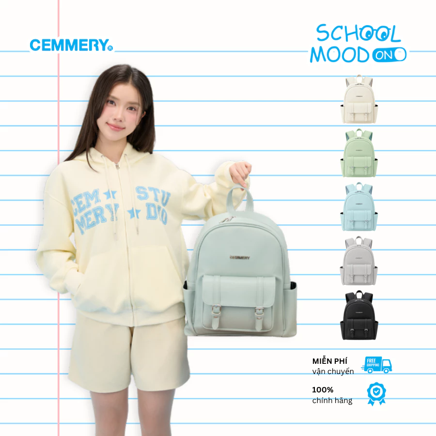 Balo CEMMERY Local Brand Chính Hãng Nova BackPack Unisex Da PVC Đựng Vừa Laptop 15 Inch 5 Màu