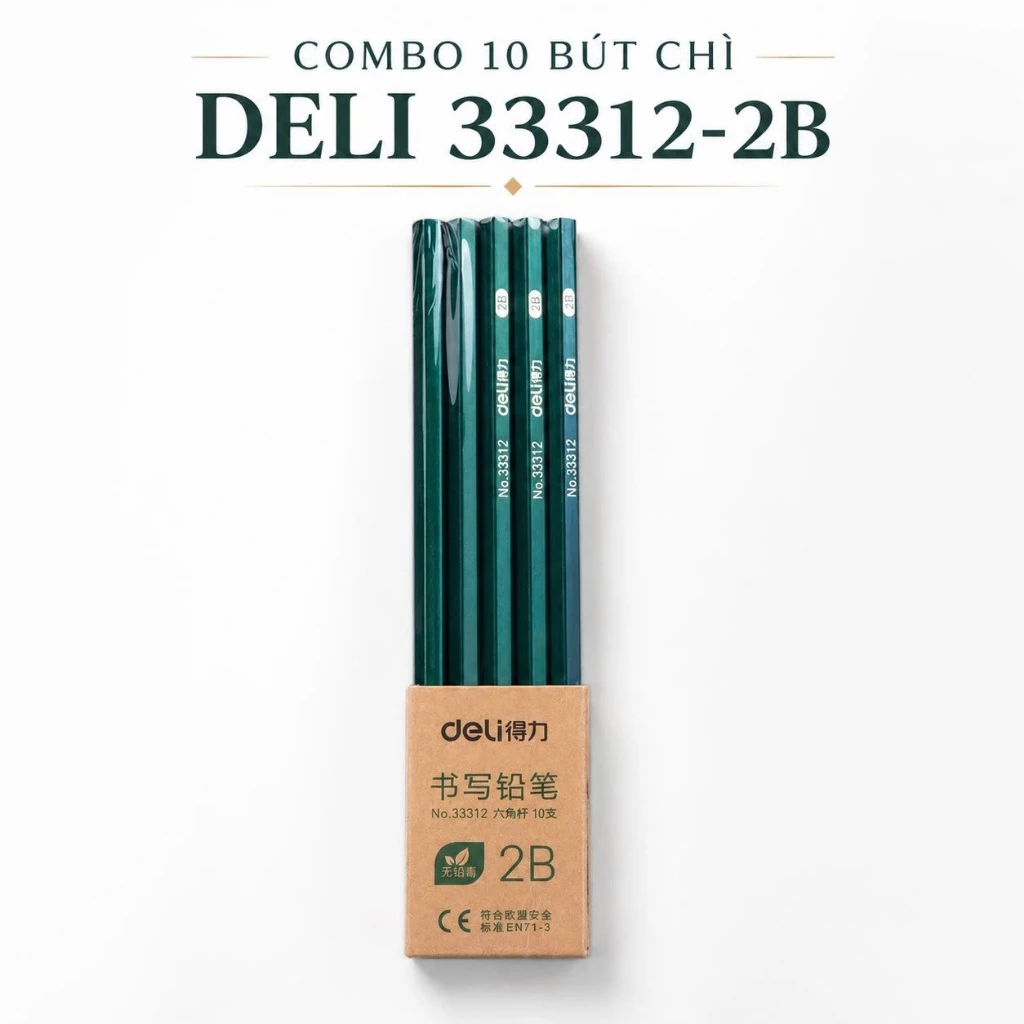 Quà Tặng 10 Bút Chì Deli 33312-2B