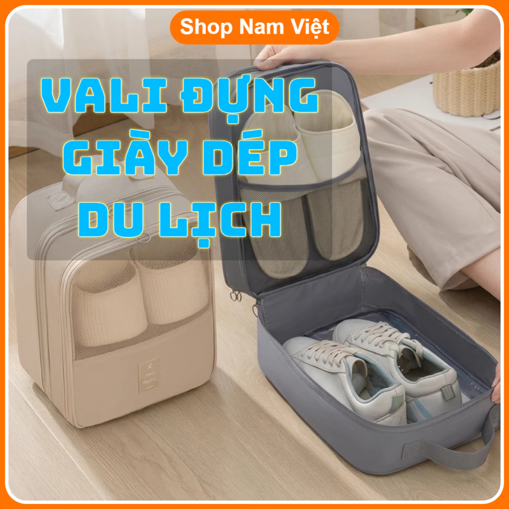 Túi Đựng Giày Xách Tay, Vali Du Lịch 3 Ngăn – Chống Nước, Chống Bụi, Tiện Lợi