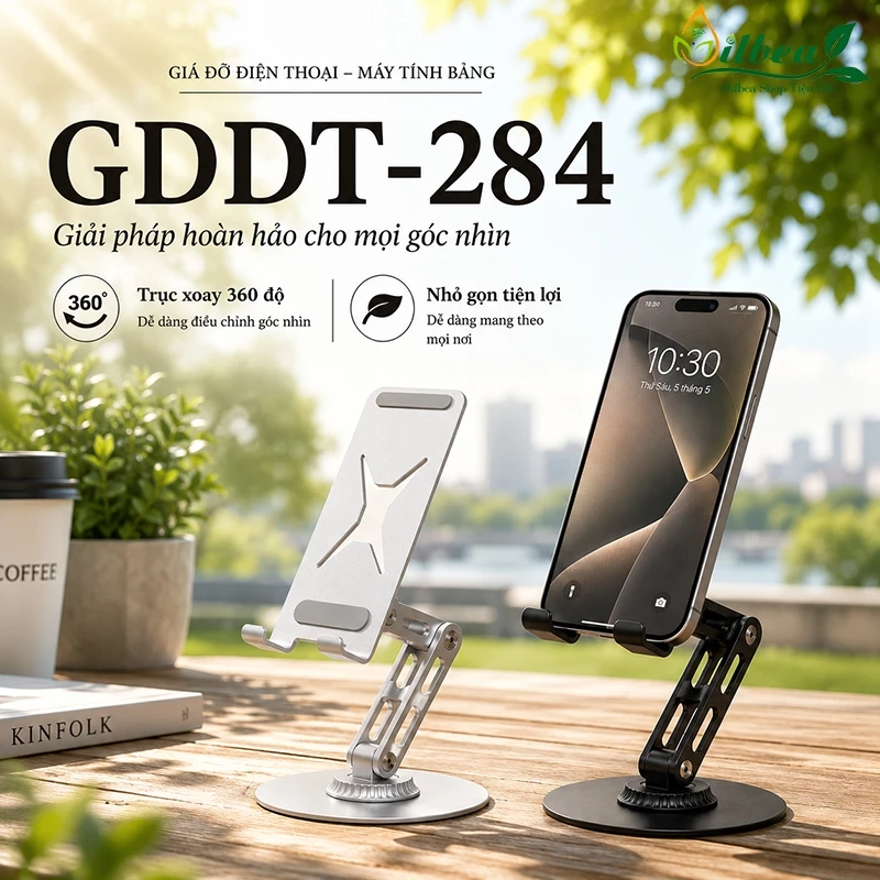 Giá Đỡ Điện Thoại Xay 360 Độ Gấp Gọn Chất Liệu Hợp Kim Cao Cấp