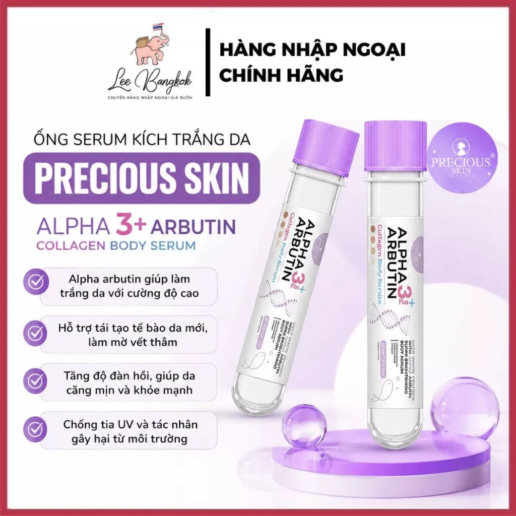[MẪU MỚI] Serum Dưỡng Trắng Da Alpha Arbutin Collagen Precious Skin Thái Lan Dưỡng Mờ Thâm Và Ngăn Ngừa Lão Hóa 50ml