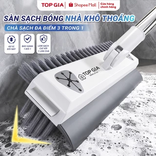[DEAL SỐC 99K]Cây chà sàn 3in1 TopGia cao cấp xoay 180 độ đa năng gạt nước chổi cọ sàn chà khe hẹp nhà tắm