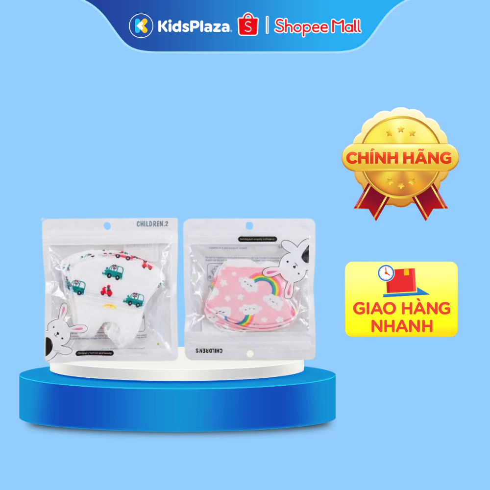 Set 10 khẩu trang 3D in hinh 1-3 tuổi AC24.11 - KidsPlaza