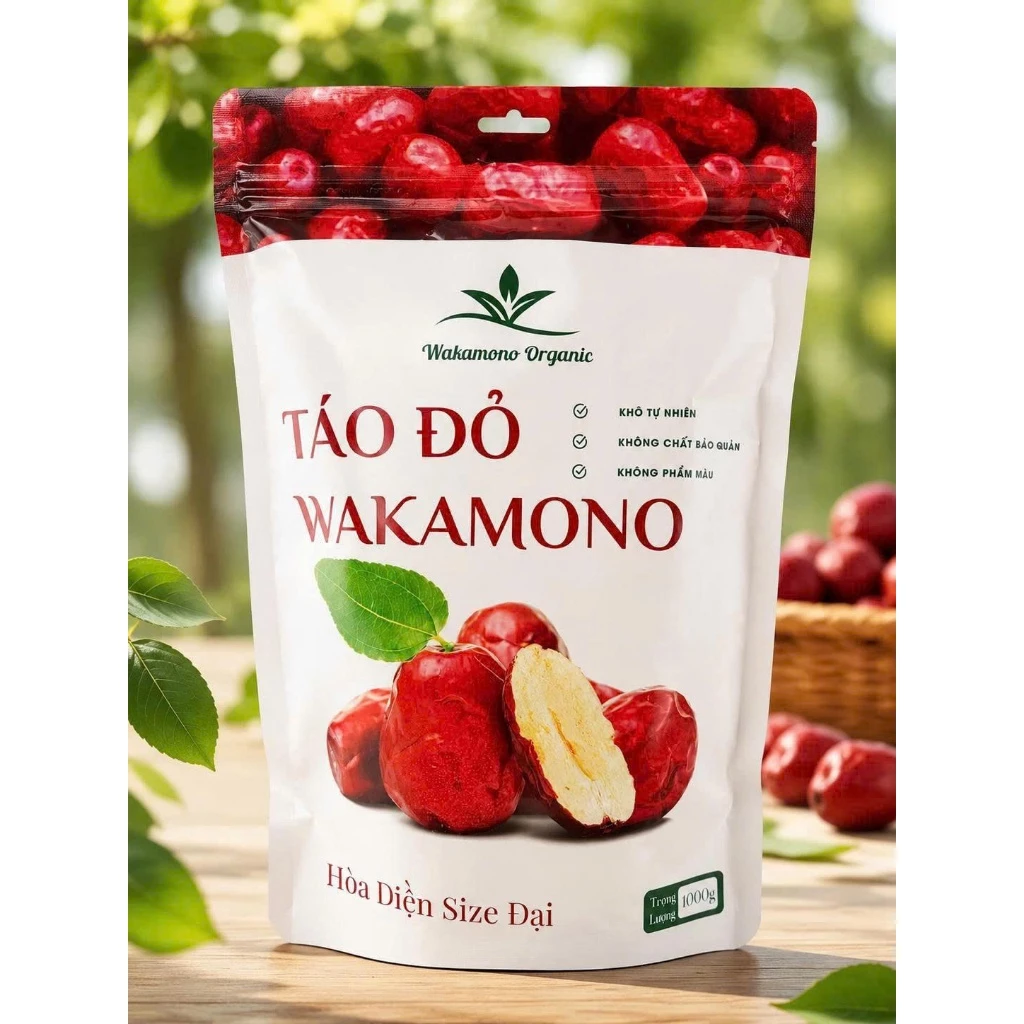 Combo 2KG Táo đỏ Wakamono Organic dòng Hoà Đền VỤ MỚI size 80-90 quả, không chất bảo quản, ruột vàng, nhiều mật, ăn ngon