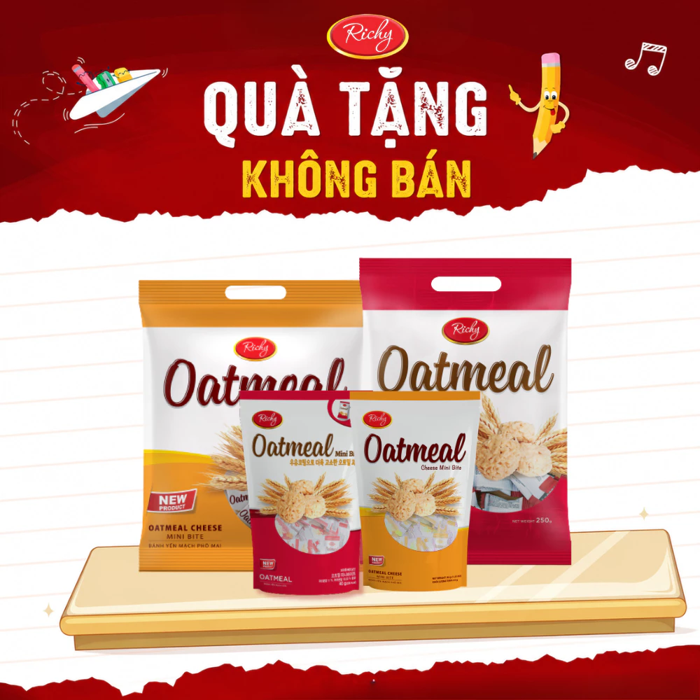 [QUÀ TẶNG KHÔNG BÁN] Combo quà tặng yến mạch vị sữa/phô mai