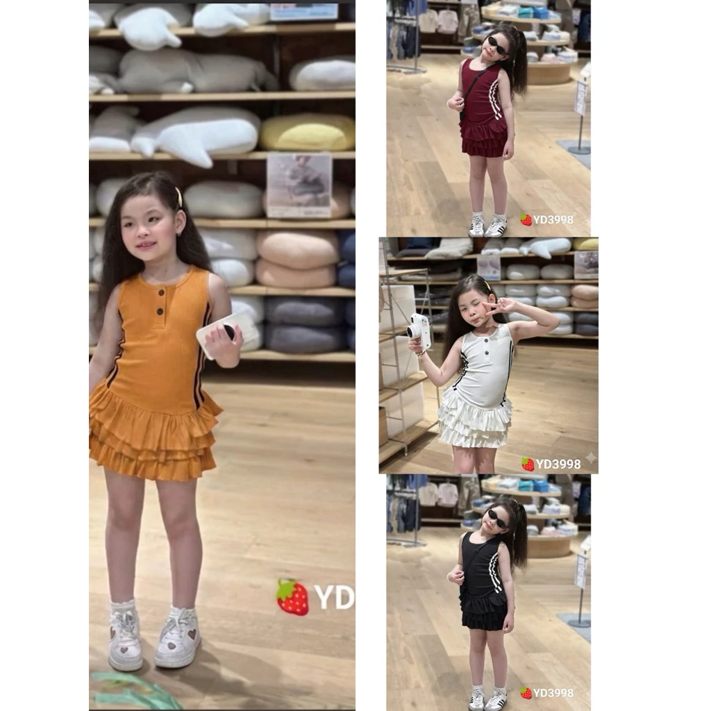 váy body xếp tầng bèo cho bé(8-15kg)