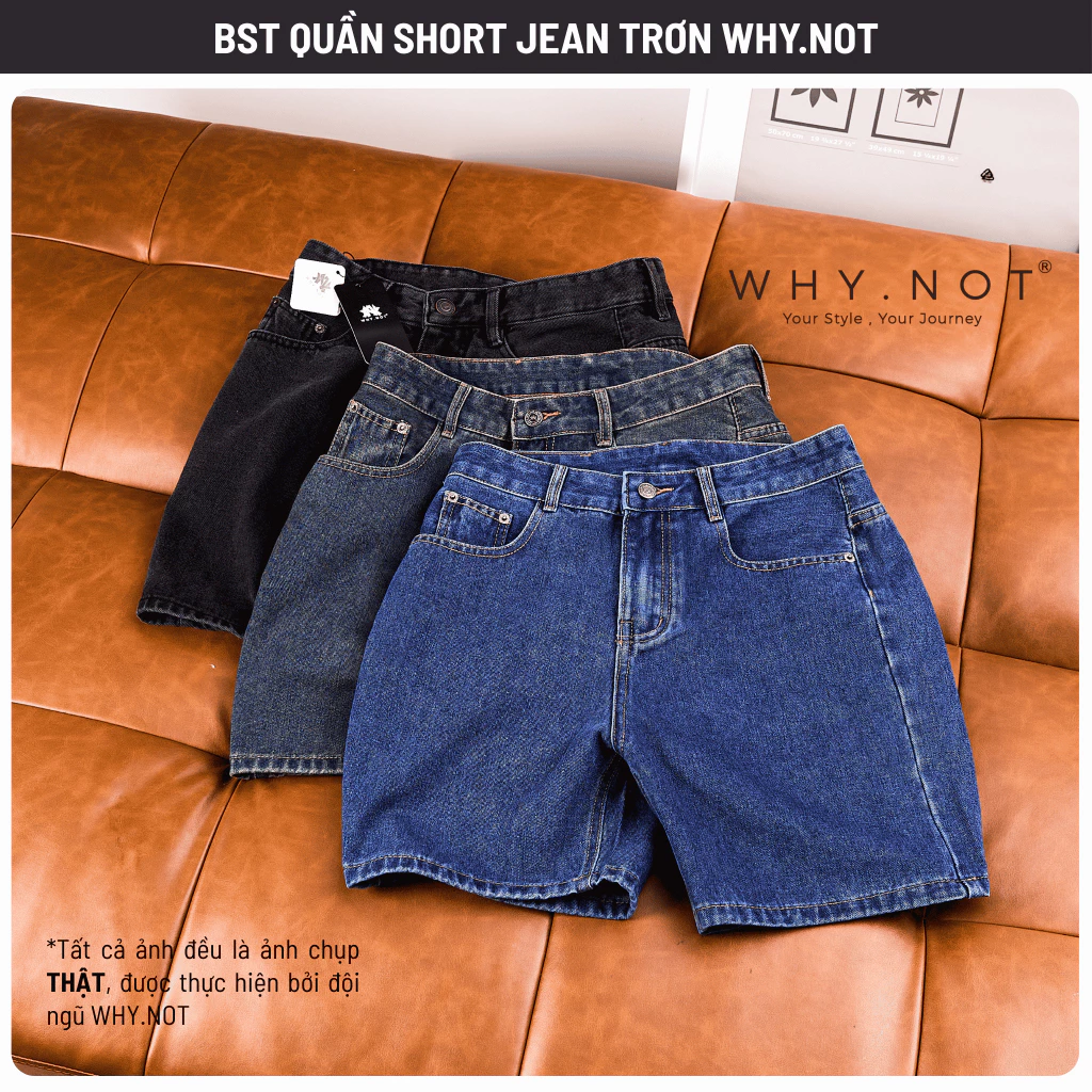 BST Quần Short Nam Jean Màu Xanh Đậm, Xanh Nhạt, Xanh Rêu, Xám Khói, Đen - Quần Đùi Nam Form Trên Gối