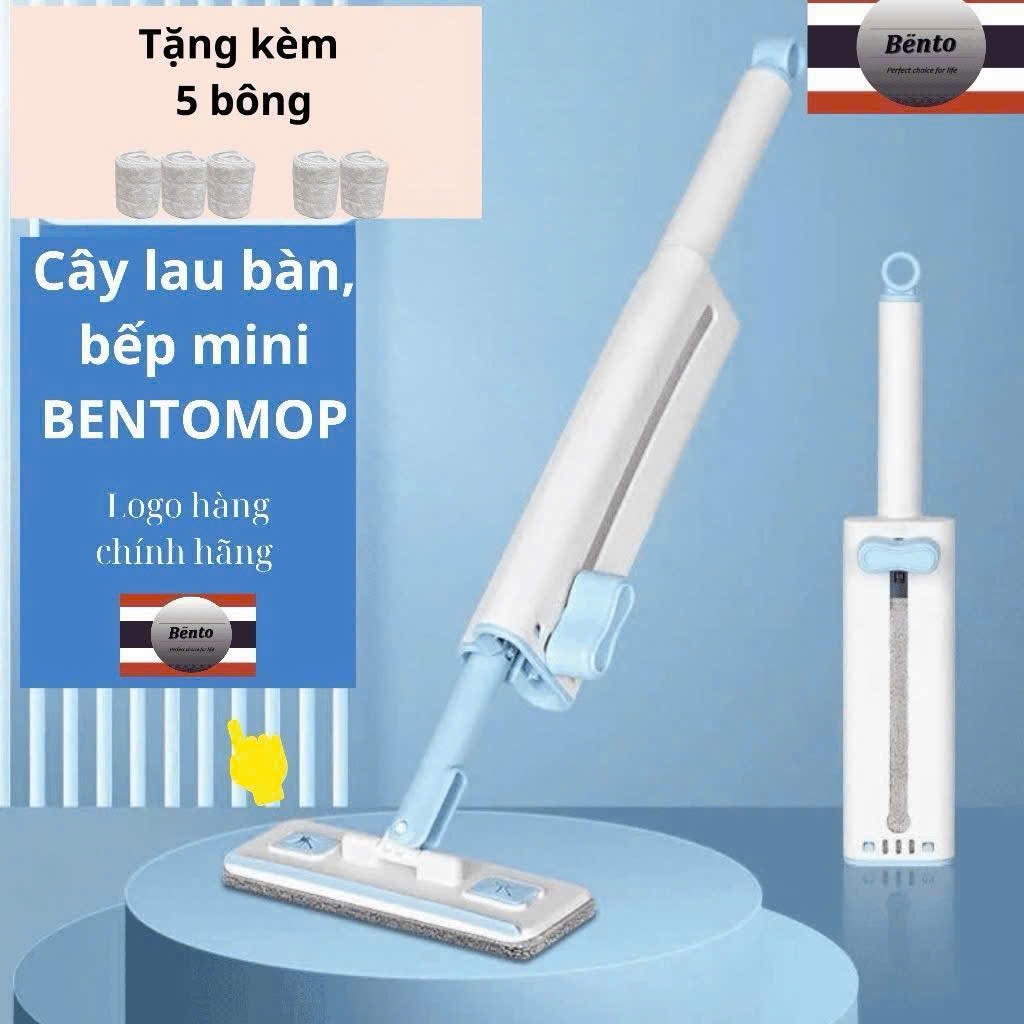 Bentomop (thêm 4/3/2 bông lau)Cây lau tự vắt Mini lau bếp, kính,gạt nước…