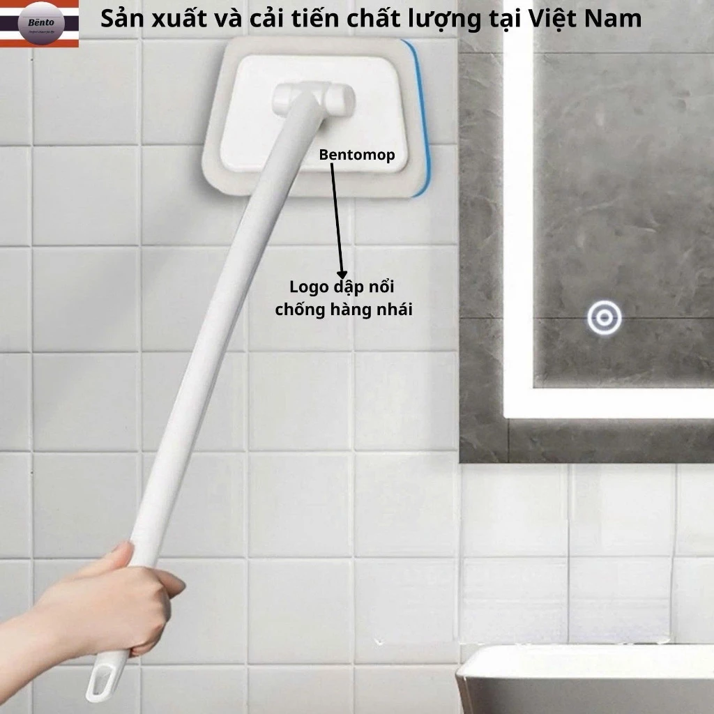 Bentomop - Bàn Chải Bồn Tắm, kê tắm, Phòng Tắm, Bàn Chải Cọ Rửa Sàn Nhà Tắm Tay Cầm Dài