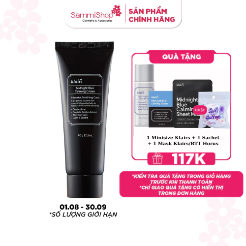 Dear, Klairs Kem dưỡng Midnight Blue Calming Cream 60g