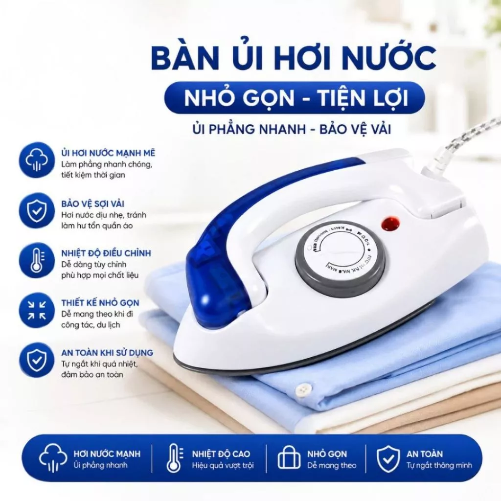 Bàn Là Hơi Nước Gấp Gọn Có Thể Mang Đi Du Lịch - Bàn Uỉ Hơi Nước