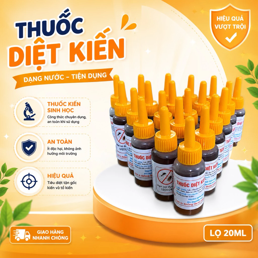 COMBO 10 LỌ NHỎ Kiến Gián Tận Gốc Sinh Học An Toàn, Hiệu Qủa