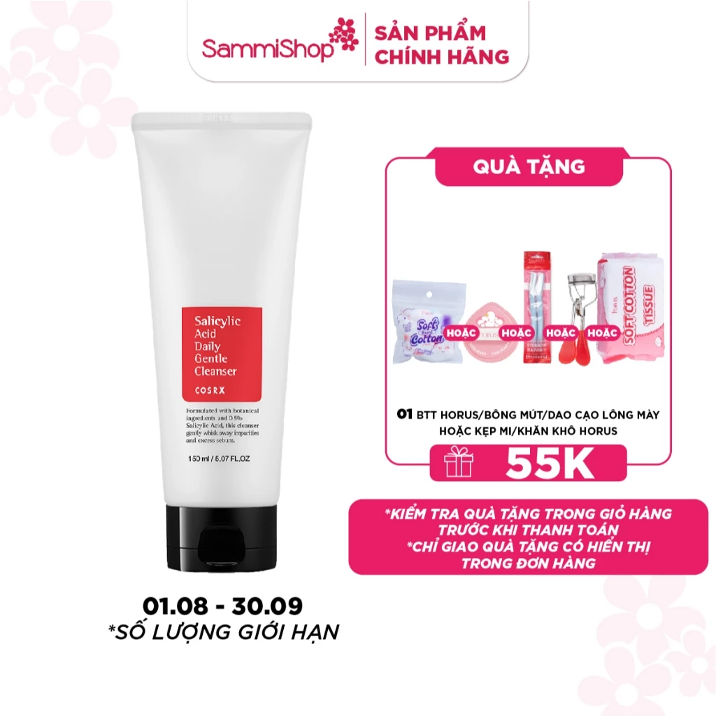 COSRX sữa rửa mặt Salicylic Acid Daily Gentle Cleanser 150ml