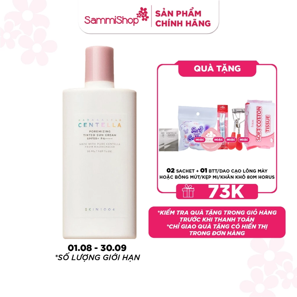 Skin1004 Kem chống nắng Madagascar Centella Poremizing Velvet Finish Sunscreen SPF50+ PA++++ 50ml