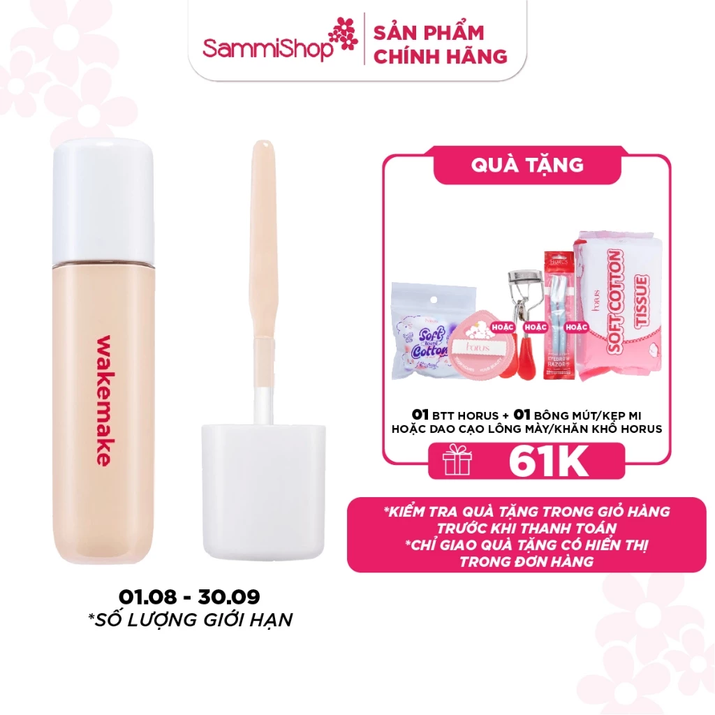 Wakemake Kem nền Spatula Conceal BB 20ml