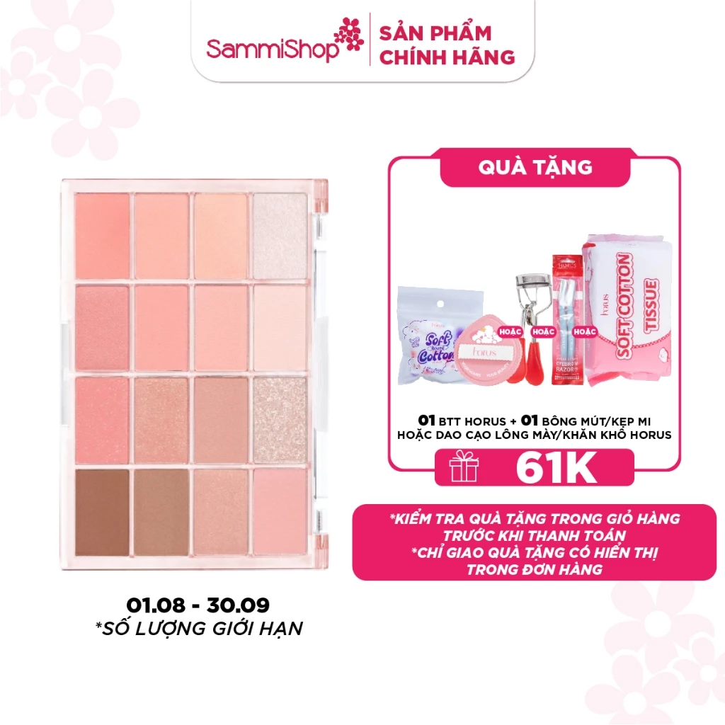 Wakemake Bảng phấn mắt Soft Blurring Eye Palette 14g