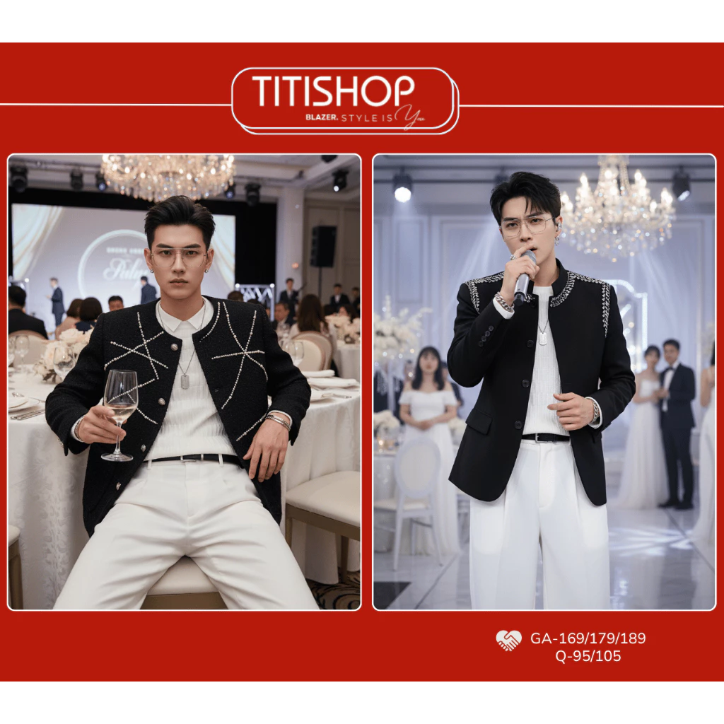 ( Đặt Nhanh )Áo dạ tweed Nam , Áo dạ nam , Áo dạ tweed nam đi tiệc , Áo dạ nam đi sự kiện ,Áo tweed nam BD1983 032